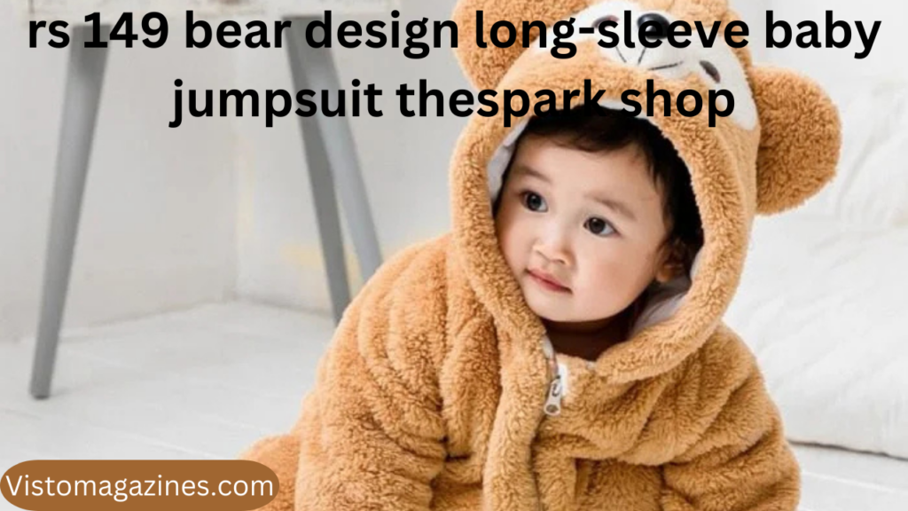 rs 149 bear design long-sleeve baby jumpsuit thespark shop